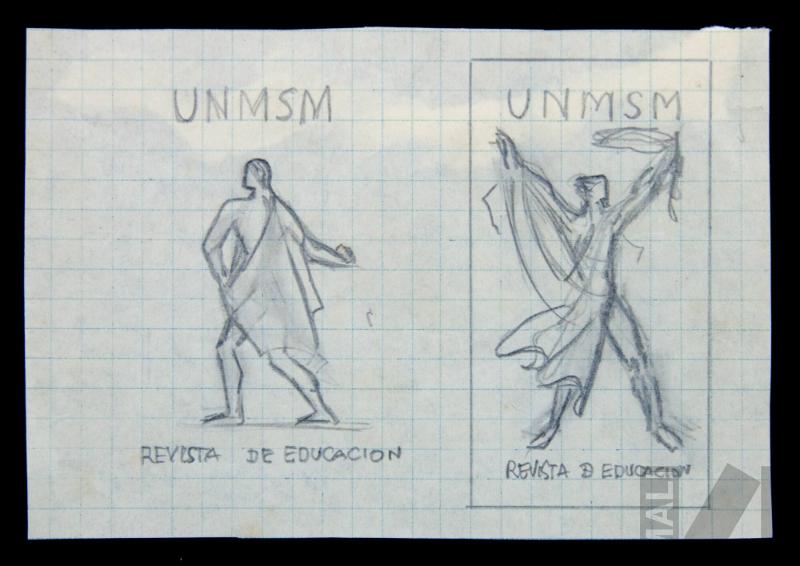 Diseños de carátula para la 'Revista de Educación' de la Universidad de San Marcos