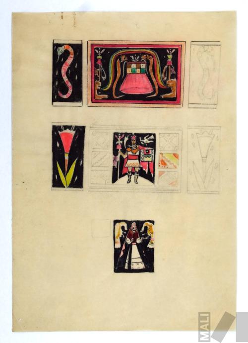 Estudio de motivos incas tomados de un quero colonial