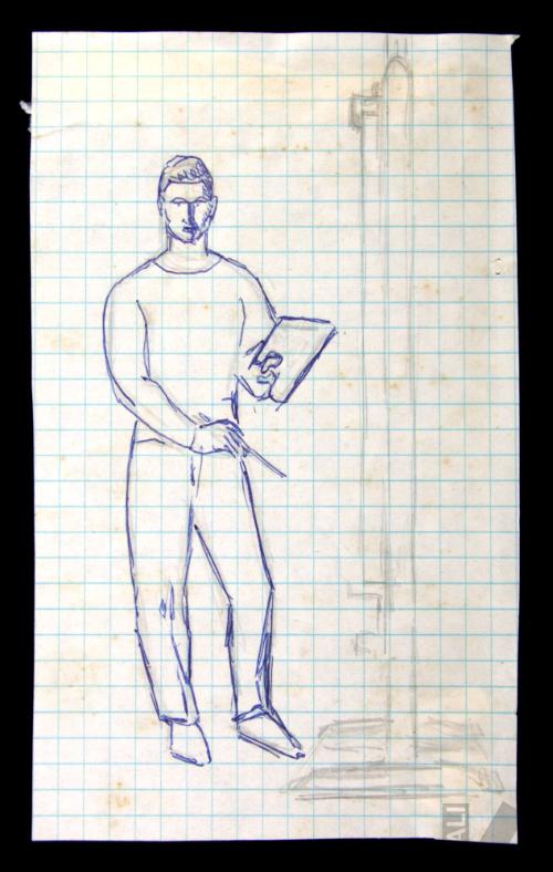 Estudio de artista en su taller