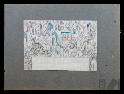 Estudio para mural del bar L'Ermitage