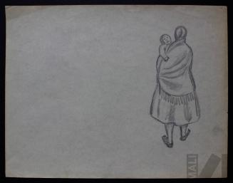 Estudio de mujer indígena con niño