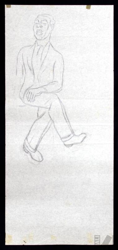 Cantante, estudio para 'Trío cantor'