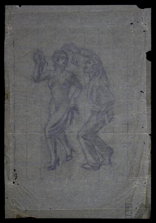 Estudio de pareja bailando para 'Marinera con cajón'