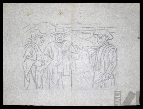 Estudio para 'Los arrieros'