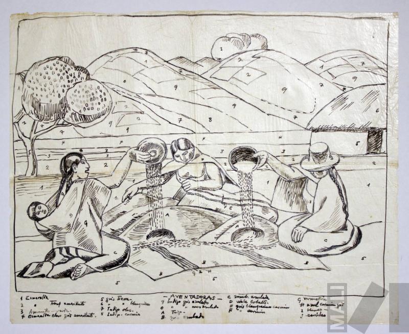 Estudio para 'Las aventadoras'