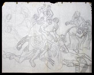 Estudio para el mural 'La hecatombe de Cajamarca'