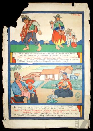 Afiche de la Dirección de Enseñanza Indígena del Ministerio de Instrucción