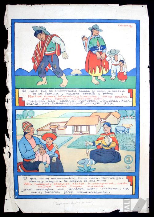 Afiche de la Dirección de Enseñanza Indígena del Ministerio de Instrucción