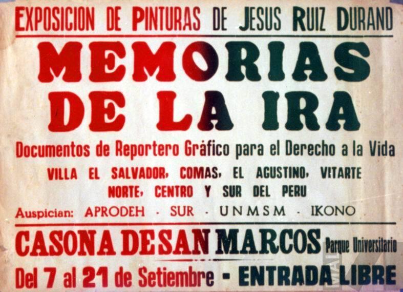 Afiche de la exposición Memorias de la ira
