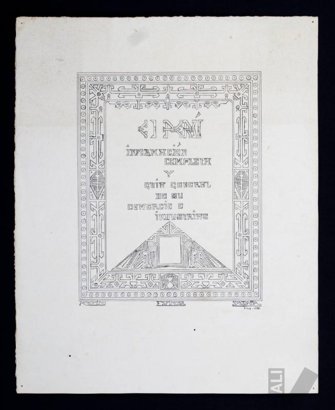 Diseño de portada para El Perú: Información completa y guía general de su comercio e industrias