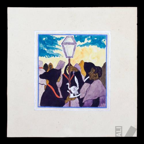 Escena de la procesión del Señor de los Milagros