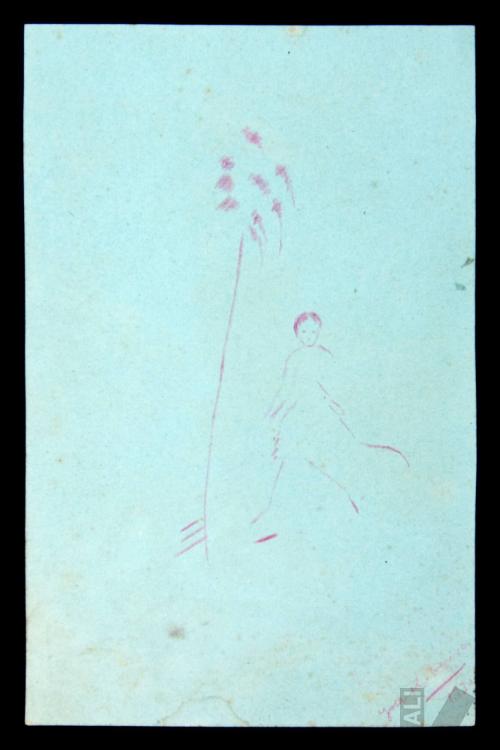 Niña, perro y árbol