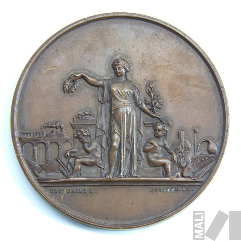 Medalla de la Escuela Nacional de Artes Decorativas de París. Primer premio de dibujo otorgado a Enrique Jiménez Góngora