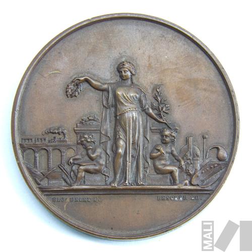 Medalla de la Escuela Nacional de Artes Decorativas de París. Primer premio de dibujo otorgado a Enrique Jiménez Góngora