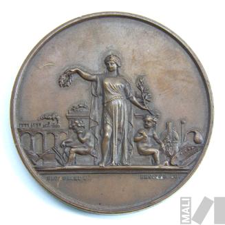 Medalla de la Escuela Nacional de Artes Decorativas de París. Primer premio de dibujo otorgado a Enrique Jiménez Góngora