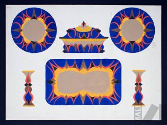 Modelo y decoración de servicio de mesa