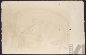 Santa Cecilia al órgano con cinco figuras