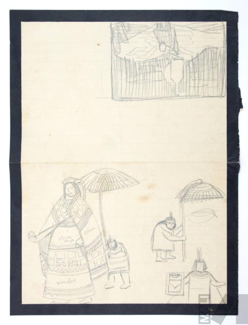 Estudio de Inca y ñusta, tomados de un quero y cuadro coloniales