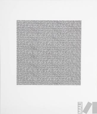 Zapfino Capital I. Serie La répetition et l'accumulation du geste saturant la surface produisent une densité