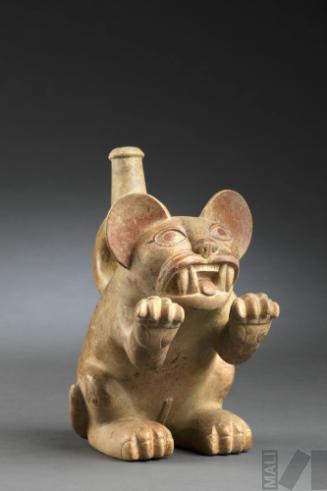 Botella en forma de felino rampante