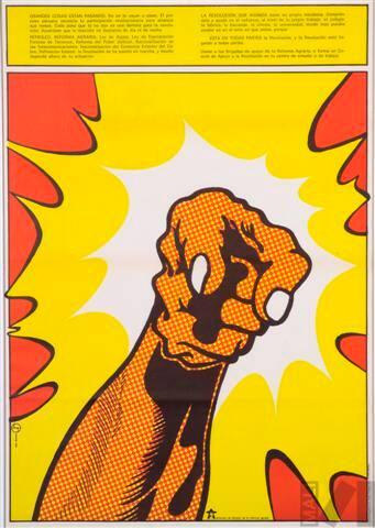 Afiche de difusión de la Reforma Agraria
