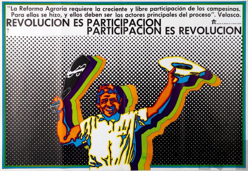 Afiche de difusión de la Reforma Agraria
