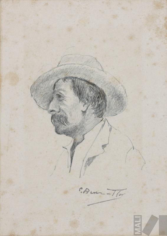 Personaje de perfil con sombrero