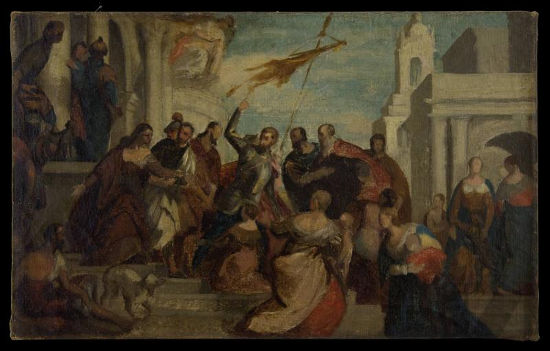 Los santos Marcelino y Marceliano conducidos al martirio, según Paolo Veronese