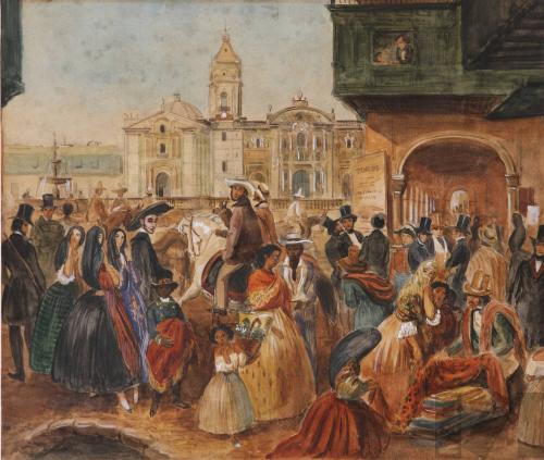 Estudio para 'La plaza mayor de Lima'
