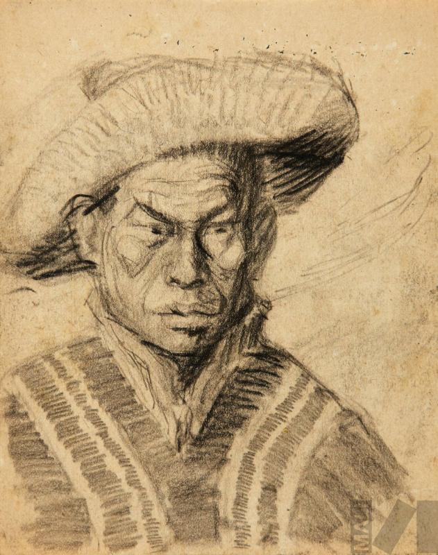 Indígena, estudio para xilografía