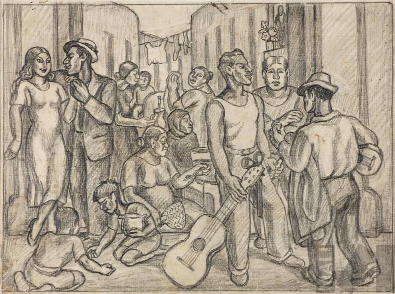 Estudio para 'Callejón limeño'