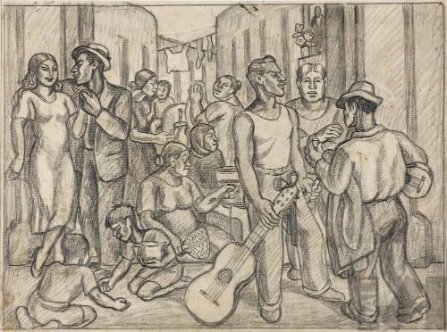 Estudio para 'Callejón limeño'