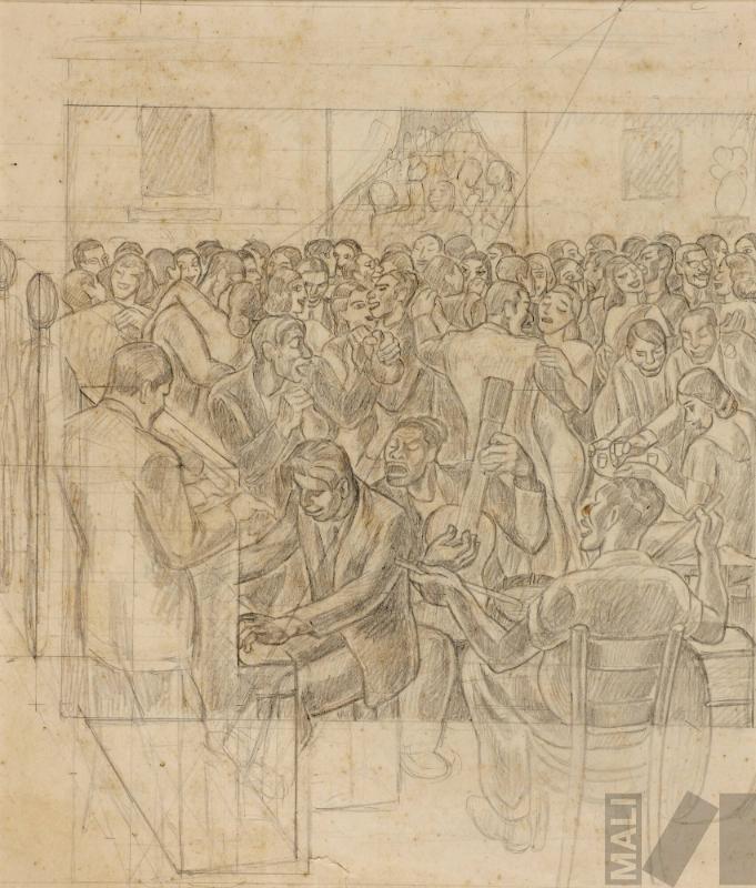 Estudio para 'Farra con batería'