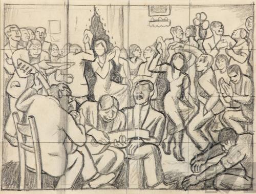 Estudio para 'Marinera con cajón'