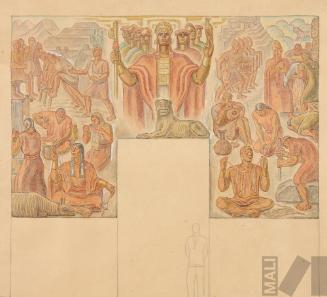 Boceto para el mural 'El imperio incaico'