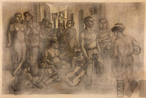 Boceto para 'Callejón limeño'