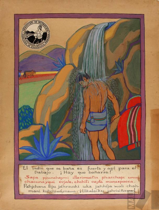 Diseño de afiche para la Dirección de Enseñanza Indígena del Ministerio de Instrucción