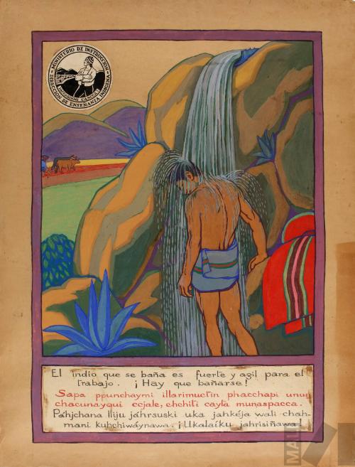 Diseño de afiche para la Dirección de Enseñanza Indígena del Ministerio de Instrucción