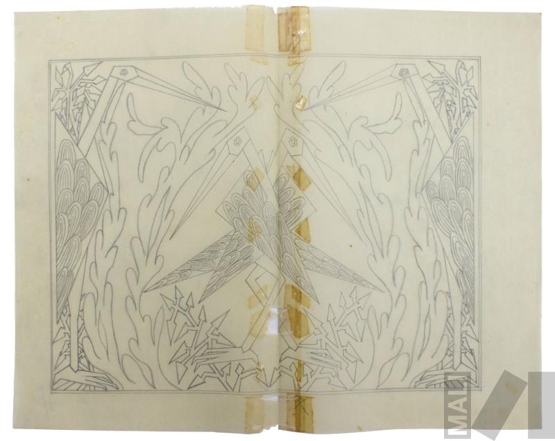 Diseño de aves en follaje