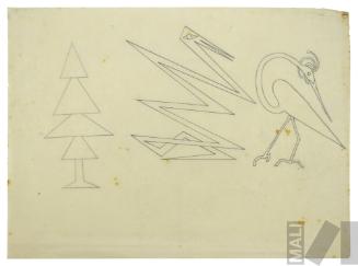 Diseño de aves y árbol