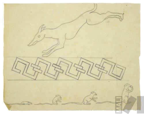 Diseño de perro y roedor