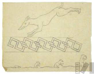 Diseño de perro y roedor