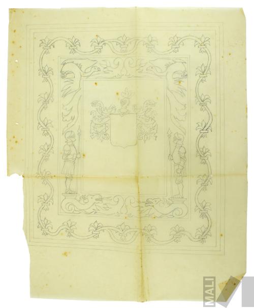 Escudo y orla vegetal