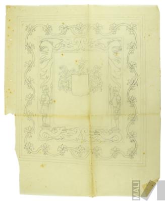 Escudo y orla vegetal