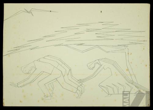 Par de personajes encorvados