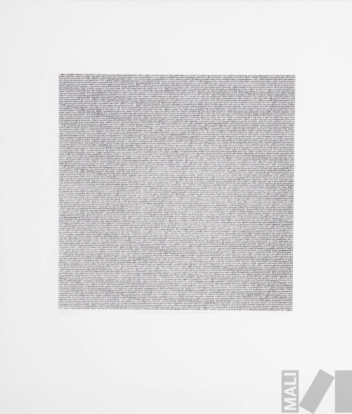 Stone Sans Sem I. Serie La répetition et l'accumulation du geste saturant la surface produisent une densité
