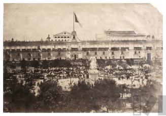 Celebración de la victoria de Benito Juárez en la Plaza de México