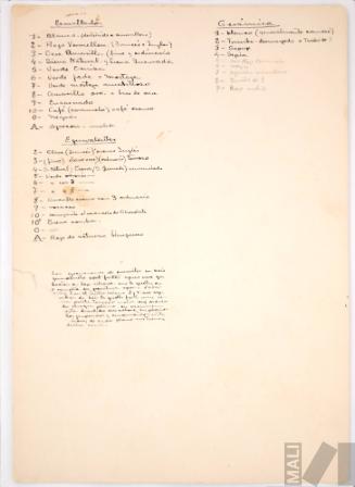 Anotaciones sobre color. Serie 100 motivos de la decoración inka