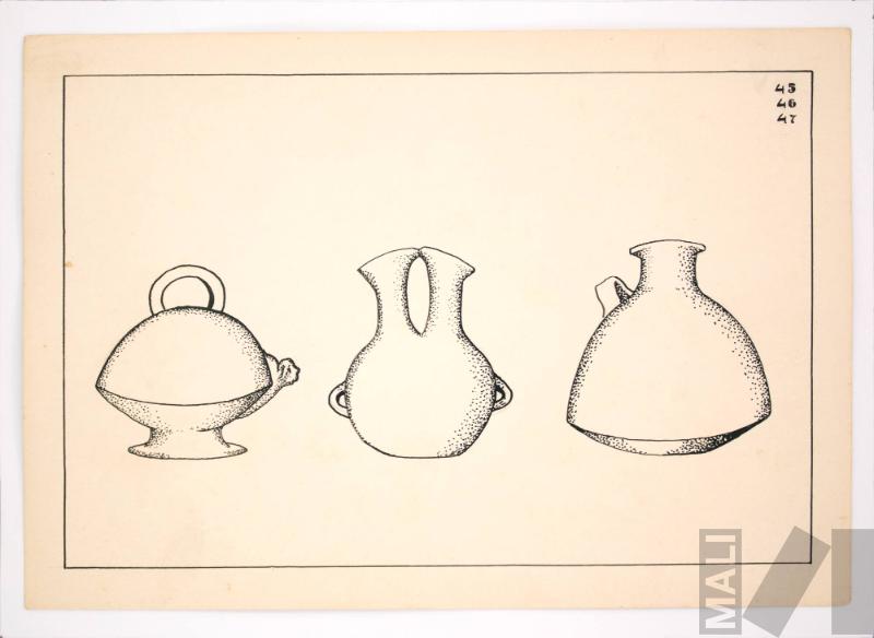 Estudios de tipologías de cerámica. Serie 100 motivos de la decoración inka