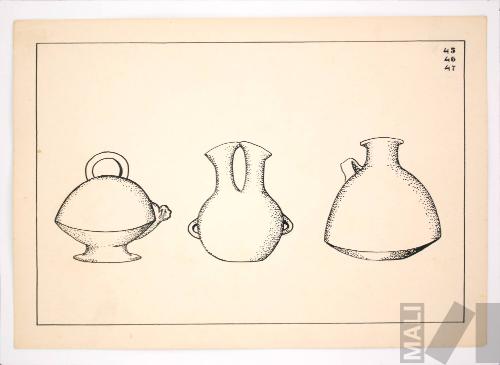 Estudios de tipologías de cerámica. Serie 100 motivos de la decoración inka